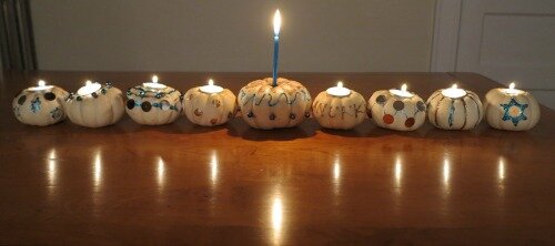 Pumpkin menorah